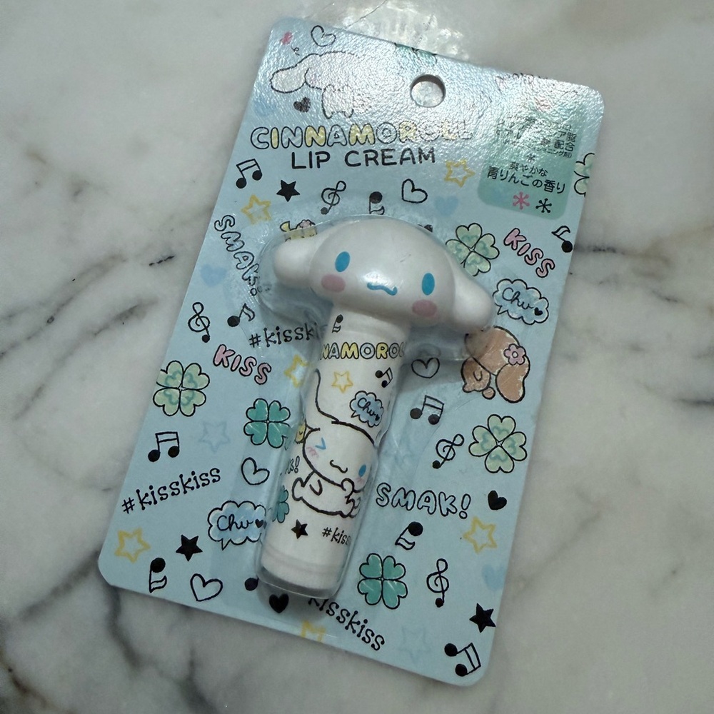Sanrio Cinnamoroll Dog Green Apple Moisturizing Lip Balm NWT